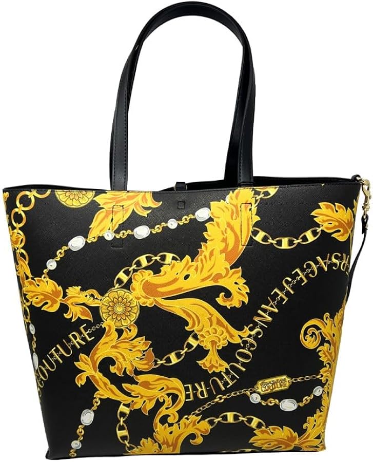 Amazon.com: VERSACE JEANS COUTURE women tote bag black - gold